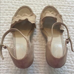 Marc Fisher Beige Espadrille Wedges